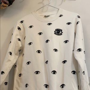 Kenzo White eye all over sweatshirt